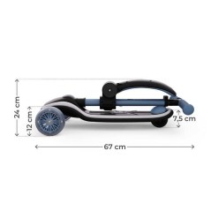 Trottinette Enfant Kinderkraft RAKET UP 2 en 1 avec siege pliable roue