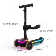 Trottinette 2 en 1 (siege) - KINDERKRAFT - RAKET UP - Siege réglable
