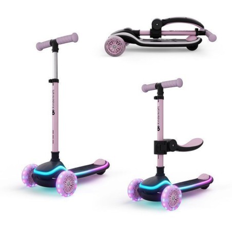 Trottinette Kinderkraft RAKET UP 2 en 1 pliable avec siege réglable r