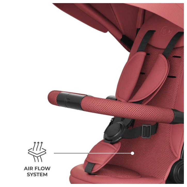 Tricycle Kinderkraft ASTON 2 PLUS évolutif 6 en 1 siege pivotant 360° semi-allongé avec guidon parental canopy Rose