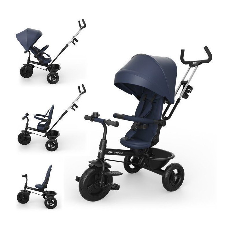 Tricycle Kinderkraft ASTON 2 PLUS évolutif 6 en 1 siege pivotant 360