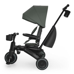 Tricycle Kinderkraft JAZZ 3 évolutif pliable 6 modes siege réversible inclinable canopy UPF50+ poignée parentale Vert
