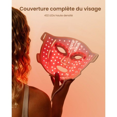 Masque de luminothérapie LED - RENPHO - Artemis Blush E100B-1 - 4 lumieres - 432 LED - Beige