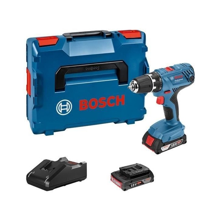 Perceuse visseuse sans fil Bosch GSR 18V-21 + 2 batteries 2Ah + chargeur + coffret L-BOXX - BOSCH - 06019H1008 Perceuse visseuse sans fil Bosch GSR 18V-21 + 2 batteries 2Ah + chargeur + coffret L-BOXX - BOSCH - 06019H1008