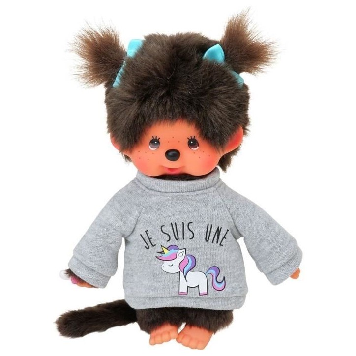 Bandai - Peluche monchhichi licorne 20 cm Bandai - Peluche monchhichi licorne 20 cm