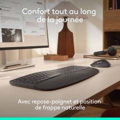 Ensemble Clavier Souris - Sans fil - Logitech - Signature Comfort Plus