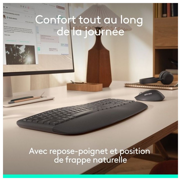 Ensemble Clavier Souris - Sans fil - Logitech - Signature Comfort Plus MK880 - Graphite Ensemble Clavier Souris - Sans fil - Logitech - Signature Comfort Plus MK880 - Graphite