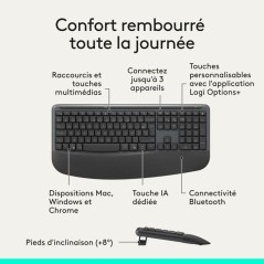 Ensemble Clavier Souris - Sans fil - Logitech - Signature Comfort Plus