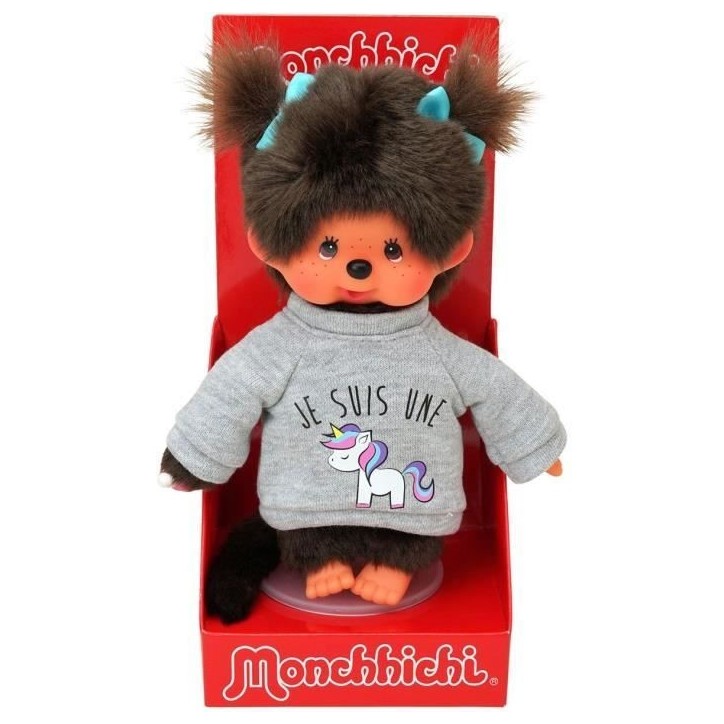 Bandai - Peluche monchhichi licorne 20 cm Bandai - Peluche monchhichi licorne 20 cm