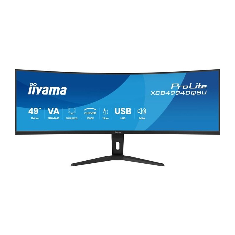 Écran PC Incurvé - 49 - Dual QHD - 120Hz - Ajustable en hauteur - XC