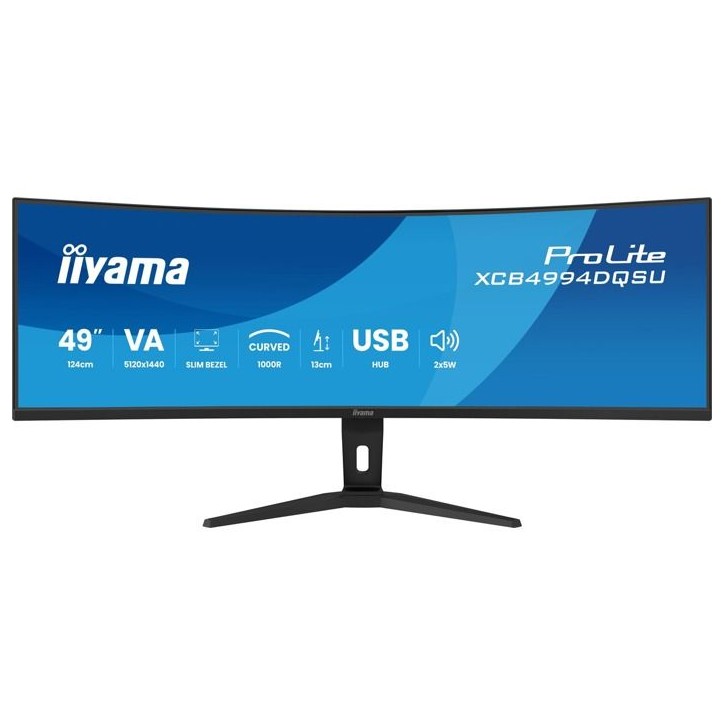 Écran PC Incurvé - 49 - Dual QHD - 120Hz - Ajustable en hauteur - XCB4994DQSU-B1