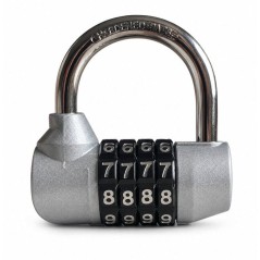 Cadenas a combinaison - ABUS - 154/65 - 4 chiffres - Corps zamac - Anse acier cémenté