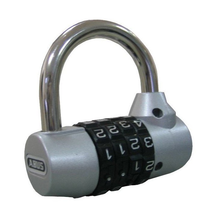 Cadenas a combinaison - ABUS - 154/65 - 4 chiffres - Corps zamac - Anse acier cémenté Cadenas a combinaison - ABUS - 154/65 - 4 chiffres - Corps zamac - Anse acier cémenté