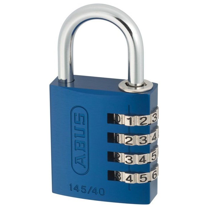 Cadenas a combinaison - ABUS - 145/40 - 4 chiffres - Aluminium bleu - Sécurité renforcée Cadenas a combinaison - ABUS - 145/40 - 4 chiffres - Aluminium bleu - Sécurité renforcée