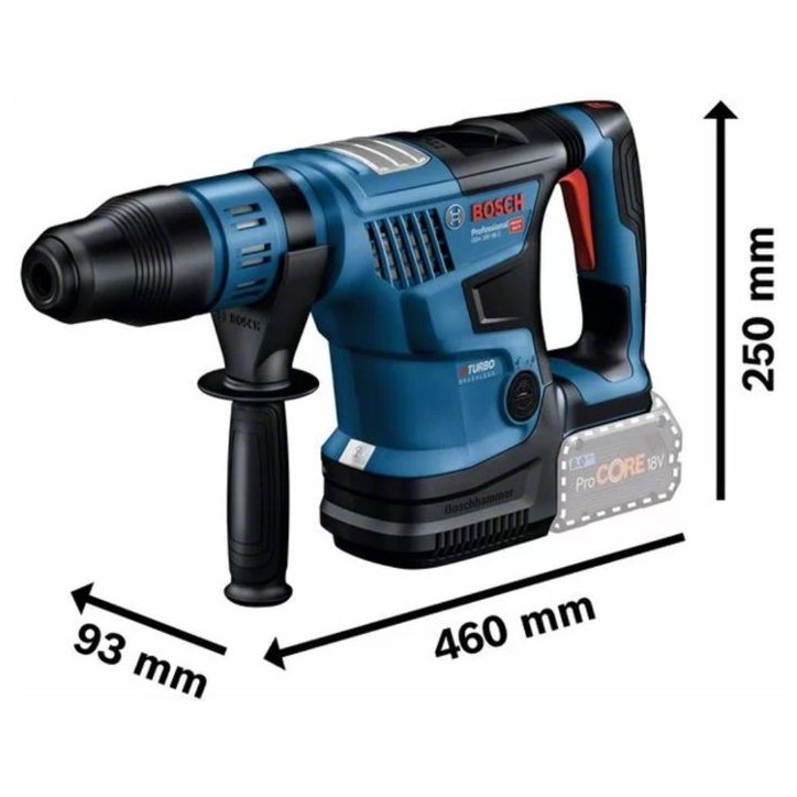 Perforateur SDS-Max Bosch Professional Biturbo 18V-36C GBH + 7J, 0-2900 cps/min (sans batterie ni chargeur) + Coffret – 061191