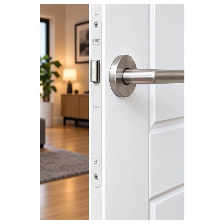 Serrure a encastrer - ABUS - SE 40 BDC W/G - Bec de cane - Axe 40 mm - Blanc Serrure a encastrer - ABUS - SE 40 BDC W/G - Bec de cane - Axe 40 mm - Blanc