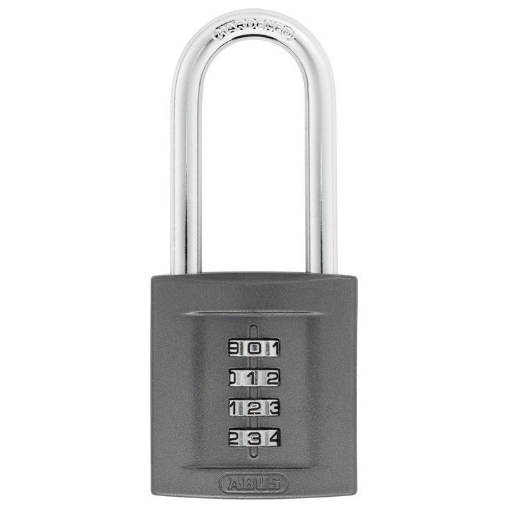 Cadenas a combinaison - ABUS - 158/50HB50 - 4 chiffres - Haute anse - Acier cémenté