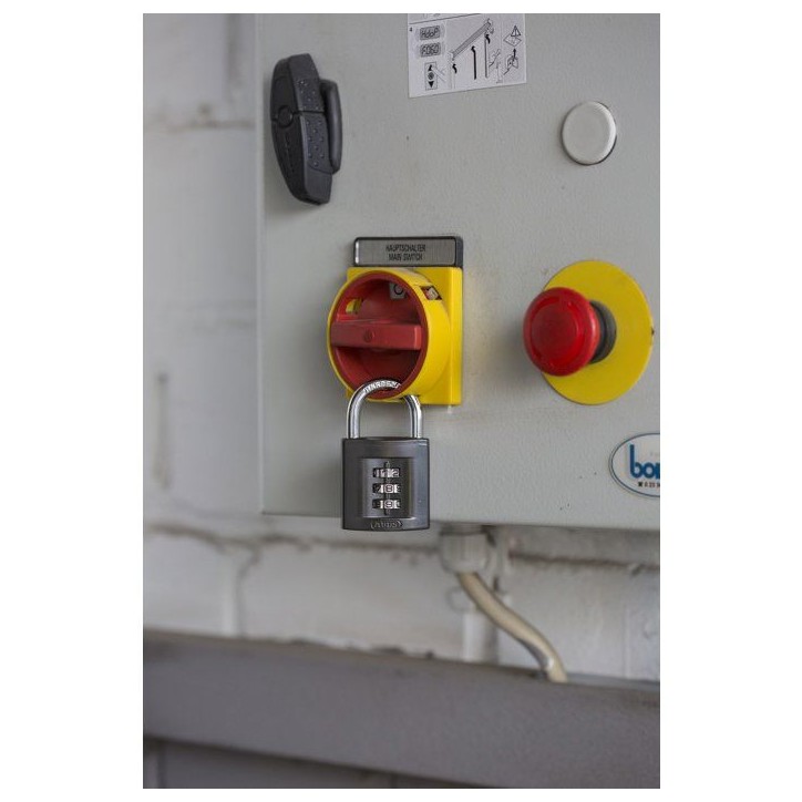 Cadenas a combinaison - ABUS - 158/50HB50 - 4 chiffres - Haute anse - Acier cémenté