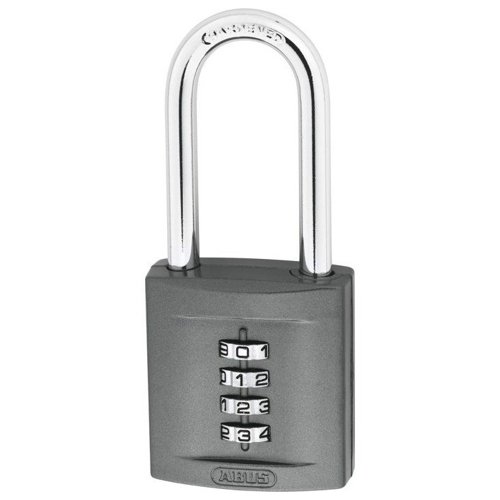 Cadenas a combinaison - ABUS - 158/50HB50 - 4 chiffres - Haute anse - Acier cémenté