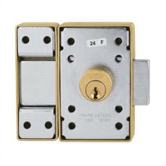 Verrou de porte - ABUS - V83 CC 45 - Double cylindre - Bronze - Coffre