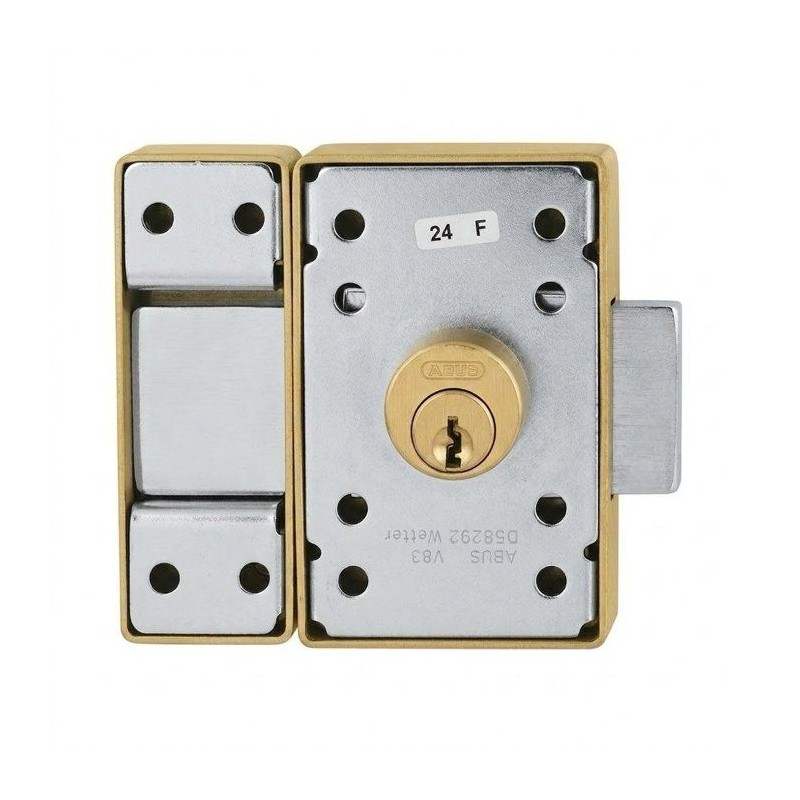Verrou de porte - ABUS - V83 CC 45 - Double cylindre - Bronze - Coffre