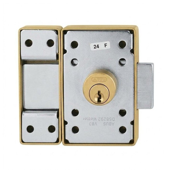 Verrou de porte - ABUS - V83 CC 45 - Double cylindre - Bronze - Coffre acier Verrou de porte - ABUS - V83 CC 45 - Double cylindre - Bronze - Coffre acier