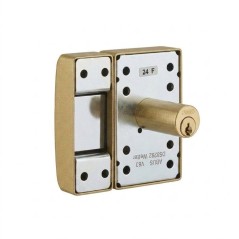 Verrou de porte - ABUS - V83 CC 45 - Double cylindre - Bronze - Coffre acier