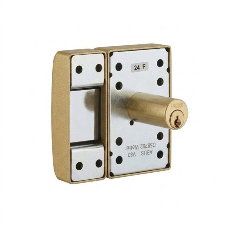 Verrou de porte - ABUS - V83 CC 45 - Double cylindre - Bronze - Coffre acier