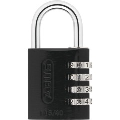 Cadenas a combinaison - ABUS - 145/40 - 4 chiffres - Aluminium noir -