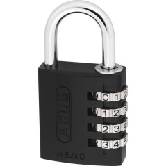 Cadenas a combinaison - ABUS - 145/40 - 4 chiffres - Aluminium noir - Protection renforcée