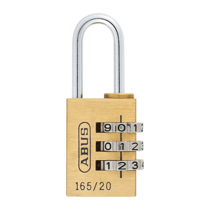 Cadenas a combinaison - ABUS - 165/20 - 3 chiffres - Laiton massif - A
