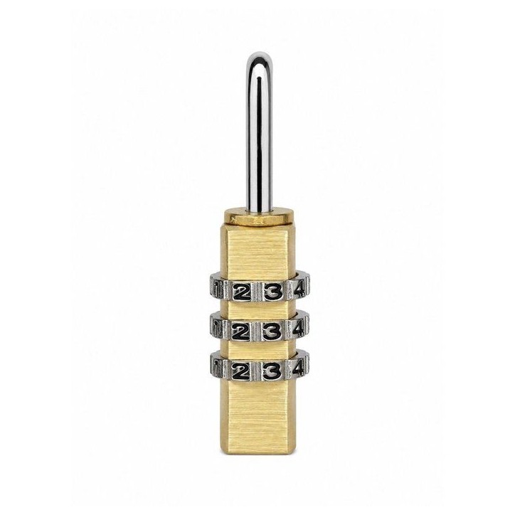 Cadenas a combinaison - ABUS - 165/20 - 3 chiffres - Laiton massif - Anse acier Cadenas a combinaison - ABUS - 165/20 - 3 chiffres - Laiton massif - Anse acier