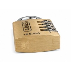 Cadenas a combinaison - ABUS - 165/40 - 4 chiffres - Laiton massif - Sécurité accrue