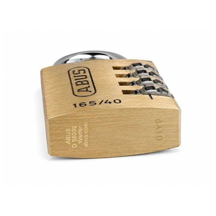 Cadenas a combinaison - ABUS - 165/40 - 4 chiffres - Laiton massif - Sécurité accrue Cadenas a combinaison - ABUS - 165/40 - 4 chiffres - Laiton massif - Sécurité accrue