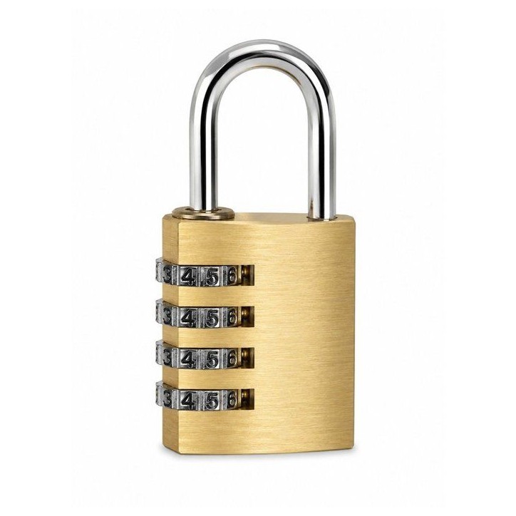Cadenas a combinaison - ABUS - 165/40 - 4 chiffres - Laiton massif - Sécurité accrue Cadenas a combinaison - ABUS - 165/40 - 4 chiffres - Laiton massif - Sécurité accrue
