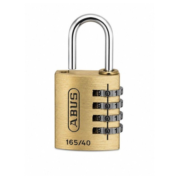 Cadenas a combinaison - ABUS - 165/40 - 4 chiffres - Laiton massif - Sécurité accrue Cadenas a combinaison - ABUS - 165/40 - 4 chiffres - Laiton massif - Sécurité accrue