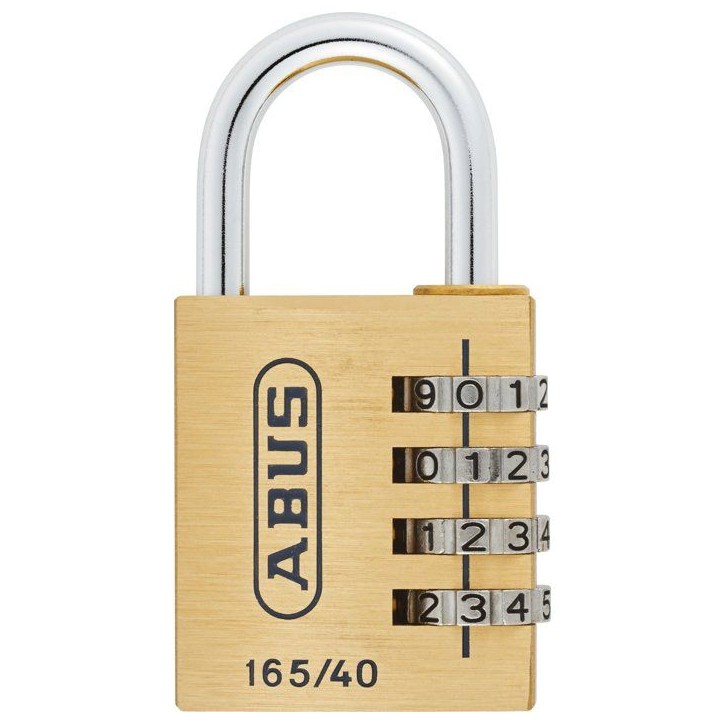 Cadenas a combinaison - ABUS - 165/40 - 4 chiffres - Laiton massif - Sécurité accrue Cadenas a combinaison - ABUS - 165/40 - 4 chiffres - Laiton massif - Sécurité accrue