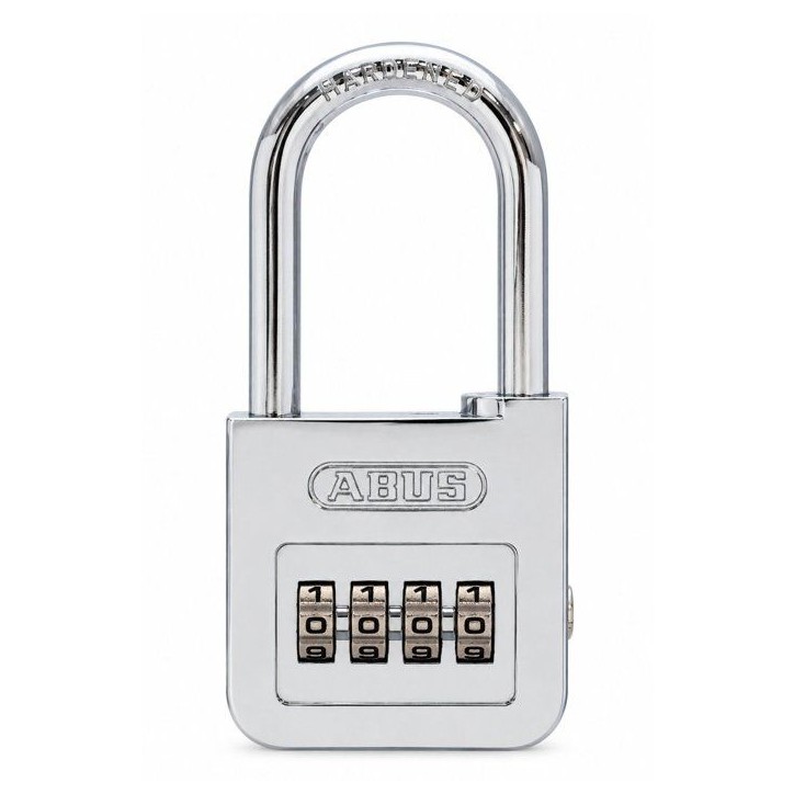 Cadenas a combinaison - ABUS - 160/50HB50 - 4 chiffres - Chromé - Haute anse Cadenas a combinaison - ABUS - 160/50HB50 - 4 chiffres - Chromé - Haute anse
