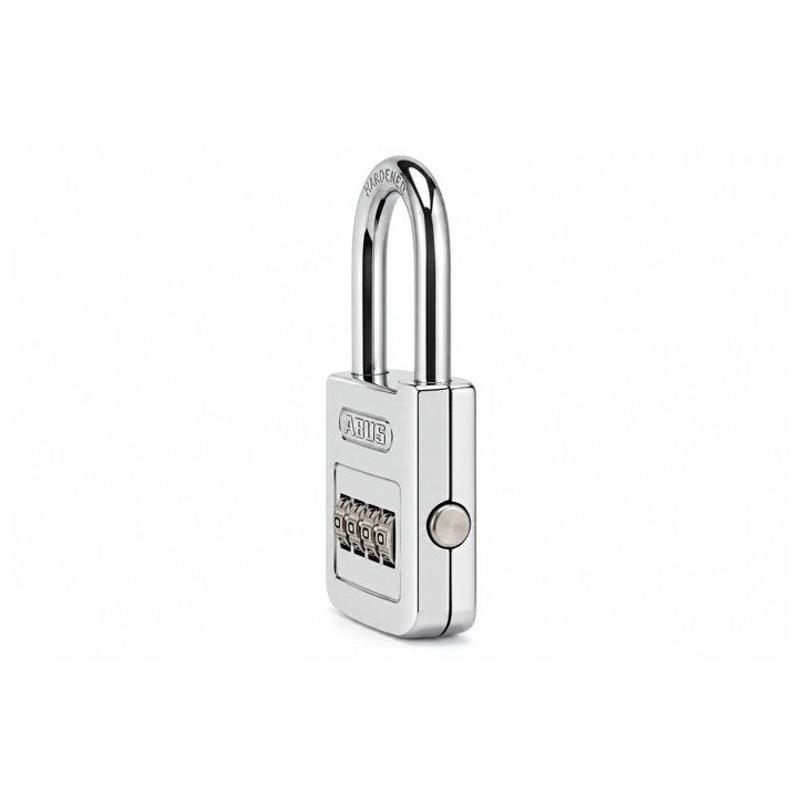 Cadenas a combinaison - ABUS - 160/50HB50 - 4 chiffres - Chromé - Haute anse Cadenas a combinaison - ABUS - 160/50HB50 - 4 chiffres - Chromé - Haute anse
