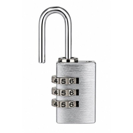 Cadenas a combinaison - ABUS - 145/20 - 3 chiffres - Aluminium argent - Compact et léger