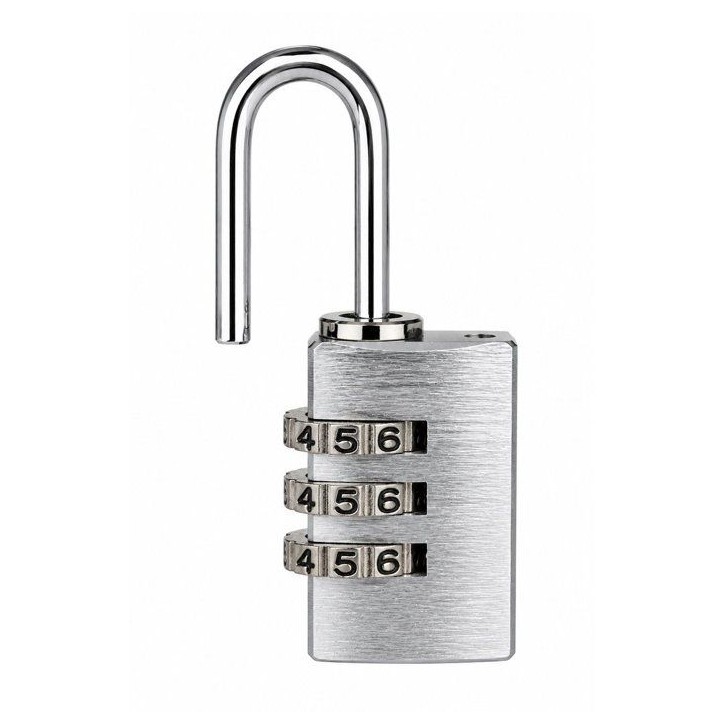 Cadenas a combinaison - ABUS - 145/20 - 3 chiffres - Aluminium argent - Compact et léger Cadenas a combinaison - ABUS - 145/20 - 3 chiffres - Aluminium argent - Compact et léger