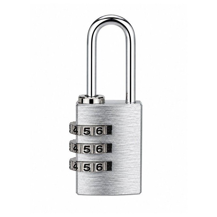 Cadenas a combinaison - ABUS - 145/20 - 3 chiffres - Aluminium argent - Compact et léger Cadenas a combinaison - ABUS - 145/20 - 3 chiffres - Aluminium argent - Compact et léger