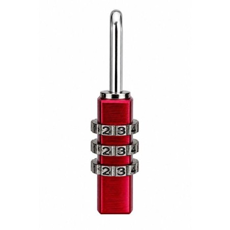 Cadenas a combinaison - ABUS - 145/20 - 3 chiffres - Aluminium rouge - Anse acier