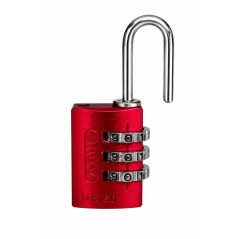 Cadenas a combinaison - ABUS - 145/20 - 3 chiffres - Aluminium rouge -