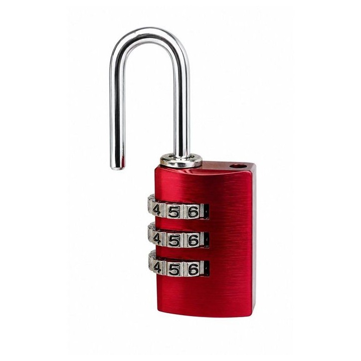 Cadenas a combinaison - ABUS - 145/20 - 3 chiffres - Aluminium rouge - Anse acier Cadenas a combinaison - ABUS - 145/20 - 3 chiffres - Aluminium rouge - Anse acier