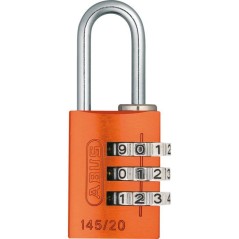 Cadenas a combinaison - ABUS - 145/20 - 3 chiffres - Aluminium orange