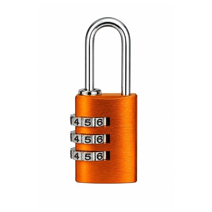 Cadenas a combinaison - ABUS - 145/20 - 3 chiffres - Aluminium orange - Sans clé Cadenas a combinaison - ABUS - 145/20 - 3 chiffres - Aluminium orange - Sans clé