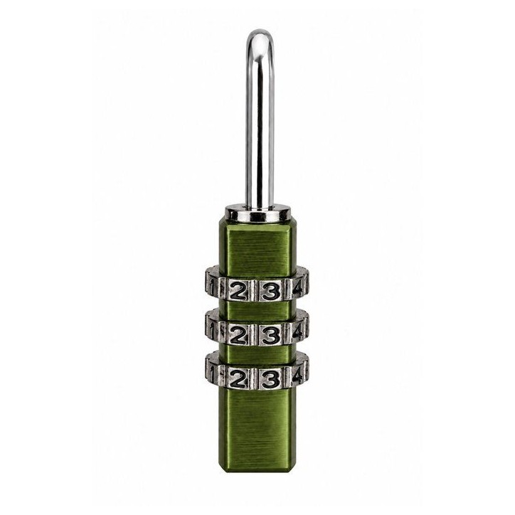 Cadenas a combinaison - ABUS - 145/20 - 3 chiffres - Aluminium vert - Usage quotidien