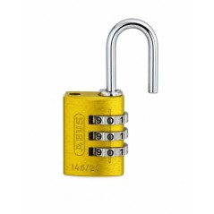Cadenas a combinaison - ABUS - 145/20 - 3 chiffres - Aluminium jaune - Compact et léger