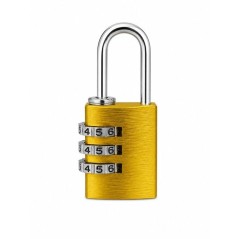 Cadenas a combinaison - ABUS - 145/20 - 3 chiffres - Aluminium jaune -
